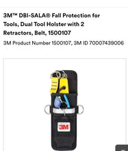 Load image into Gallery viewer, 3M DBI-SALA 1500107 Dual 2 Tool Belt Retractors Holster 5Lb Max