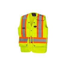 Load image into Gallery viewer, Pioneer Safety 6697 MEDIUM Safety Vest for High Visibility Reflective Surveyor