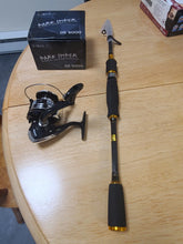 Load image into Gallery viewer, Fishing Rod 1.8m 5ft And Reel Combo with 5000 series reel Dark Spider DS 5000
