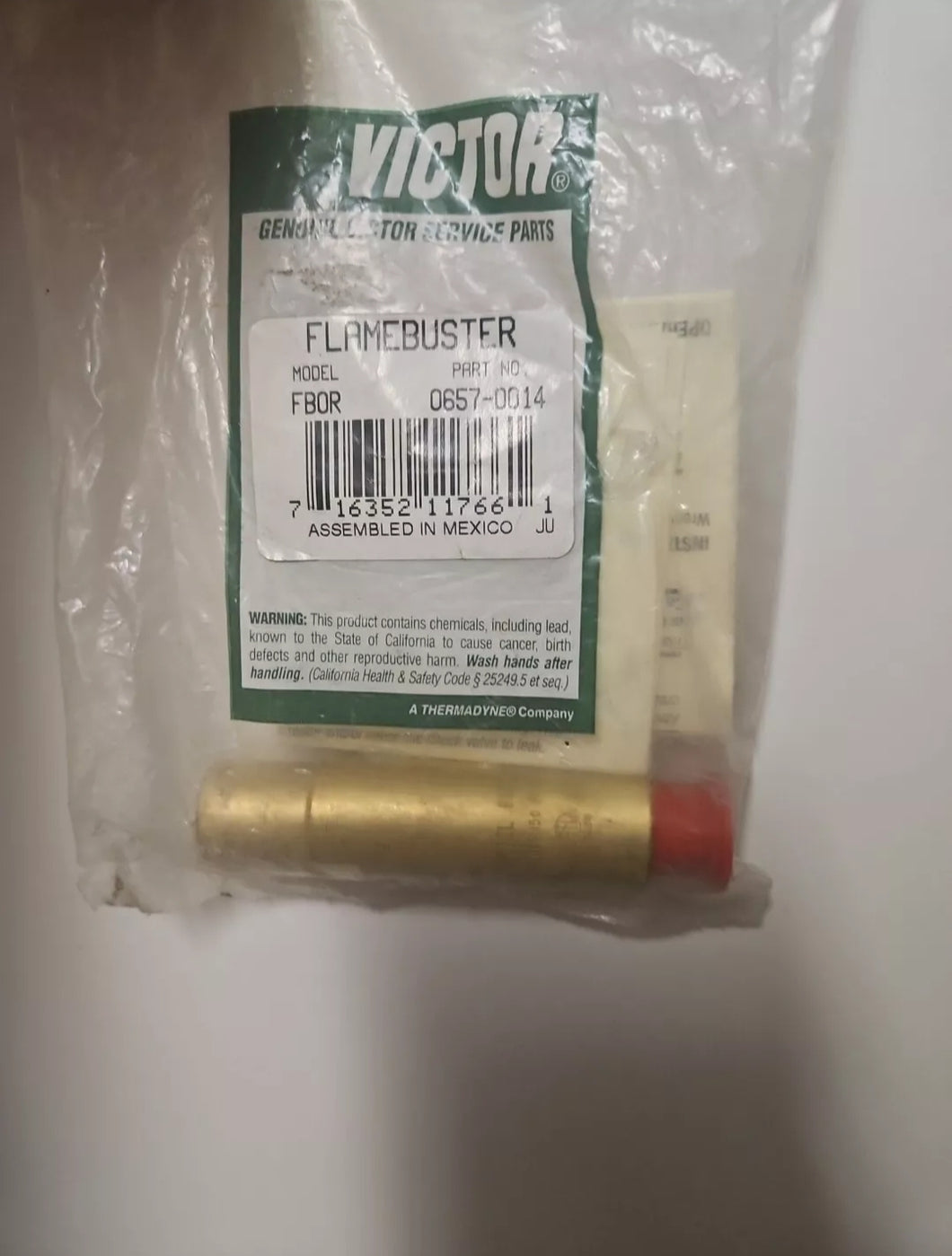 Victor Flamebuster Model FB-OR Oxygen Flashback Arrestor0657-0014