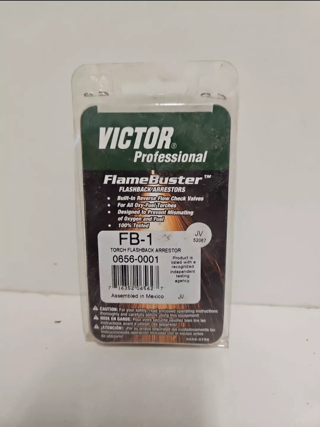 Victor Flame Buster FB-1 Flashback Arrestor Set Torch Oxygen Fuel Check Valve