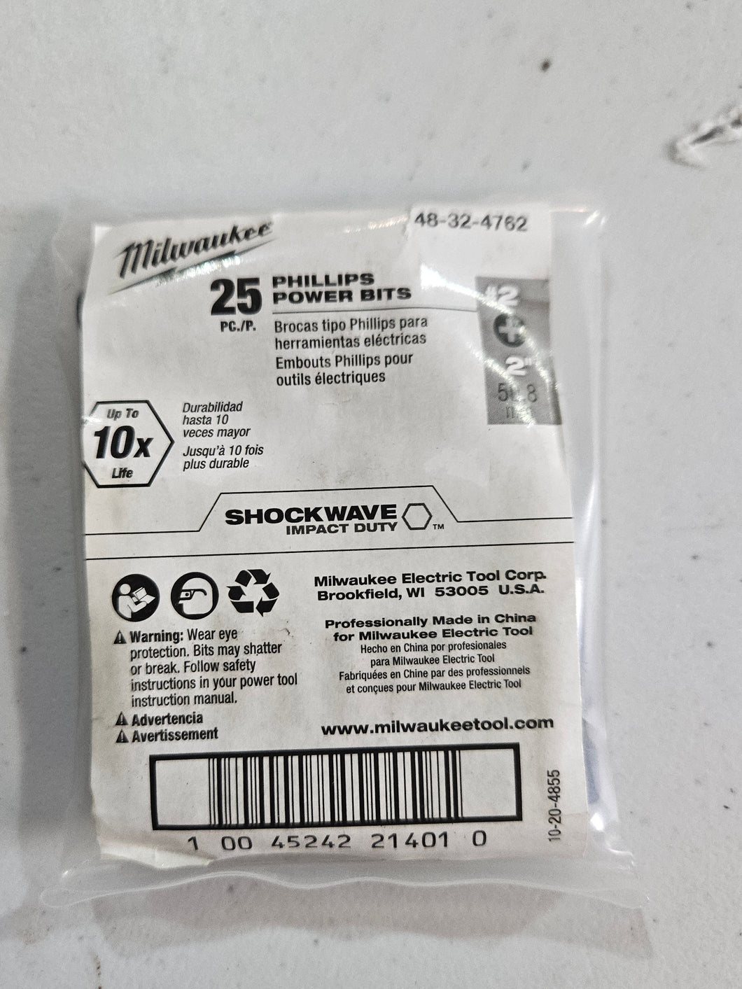 Milwaukee Phillips #2 Impact Bits 25pcs