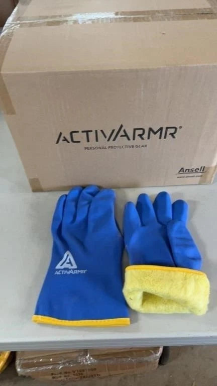 Ansell ActivArmr 97-681 PVC-Coated Winter Waterproof Gloves Fishermens ***6 PAIR**